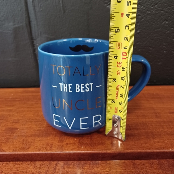 Vintage INDIGO Statement Coffee Mug Teacup Totally the Best Uncle Ever Blue Gold - Picture 7 of 9